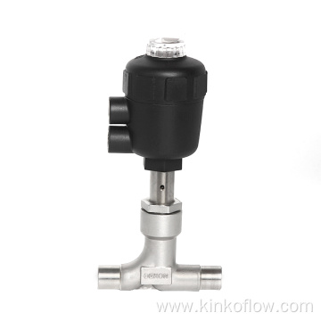 CF8 Welded plastic head pneumatic Angle seat valve